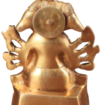 Brass Panchmukhi Hanuman Crossed Legs Golden 8 Inch - Premium Five Face Meditation | Jaipurio